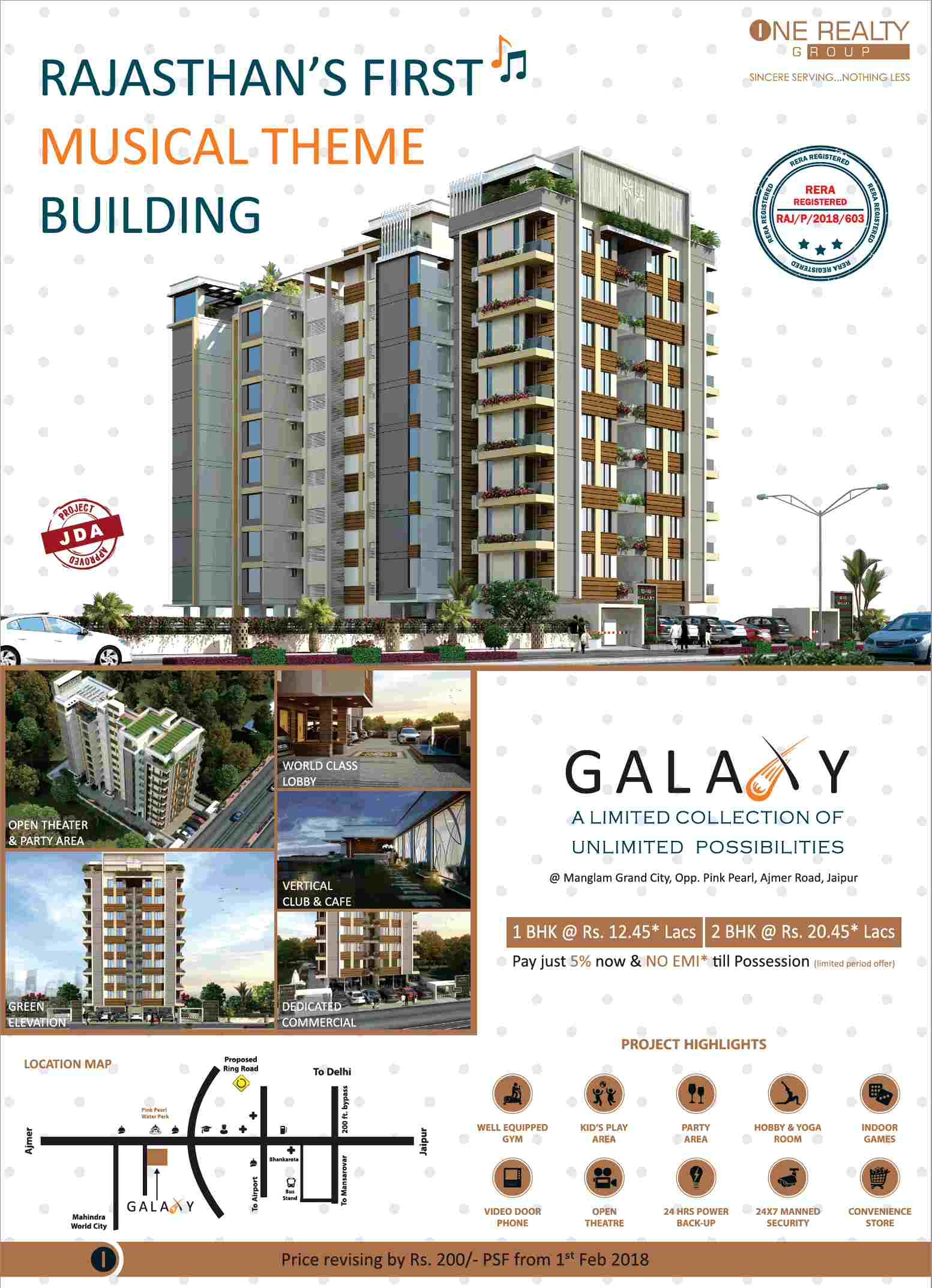 Live in the first musical themed homes at One Galaxy in Jaipur Update